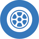 <p>Distancia entre ejes de</p>